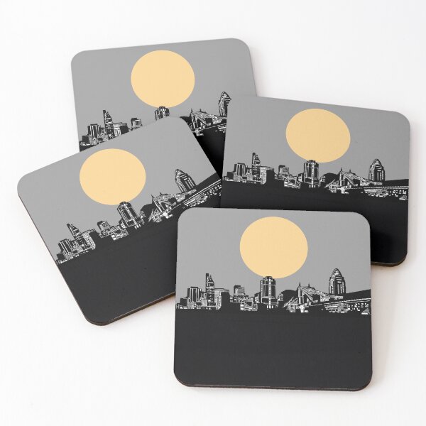 Item preview, cincinnati skyline minimal designed and sold by BekimART2.