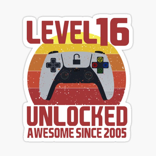 Level 15 Unlocked Awesome Since 06 15th Birthday Sticker By Abdelmounaim505 Redbubble