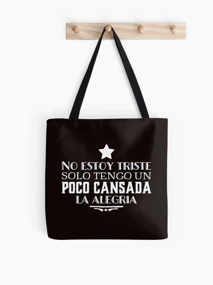 Bolsa de tela mediana. Estoy llena de alegría.