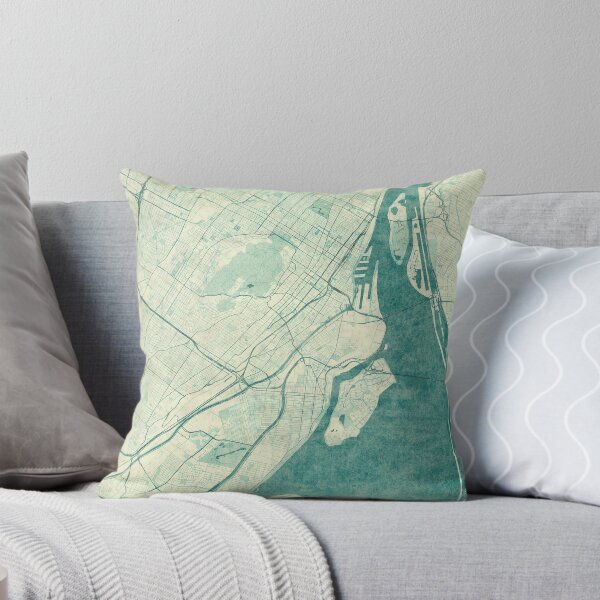 Item preview, Montreal Map Blue Vintage designed and sold by HubertRoguski.