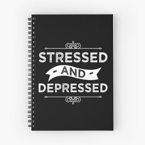 Item preview, Stressed, Depressed, Vintage Typography designed and sold by foramelie.