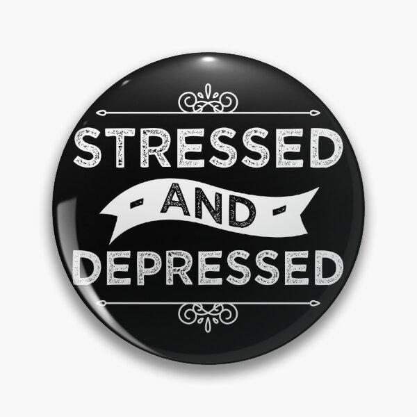 Item preview, Stressed, Depressed, Vintage Typography designed and sold by foramelie.
