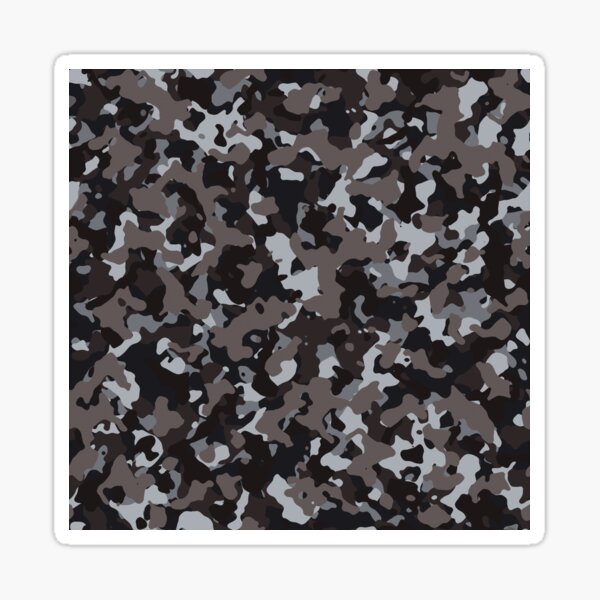 Grey, White, and Black Camo Pattern | Poster