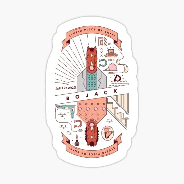 Piece of sh*t BoJack Horseman Sticker