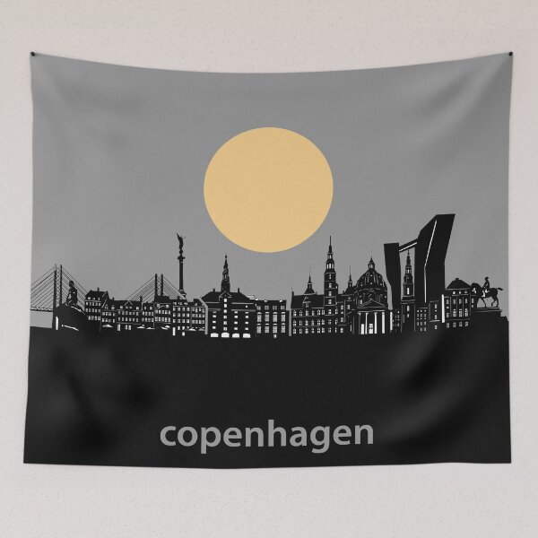 Item preview, copenhagen skyline minimal designed and sold by BekimART2.