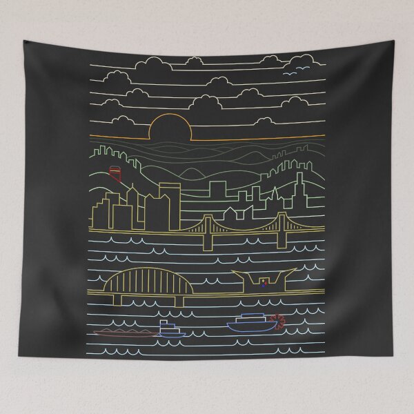 Artikelvorschau, Pittsburgh Skyline - Pittsburgh Shirt entworfen und verkauft von BronsonLockwood.