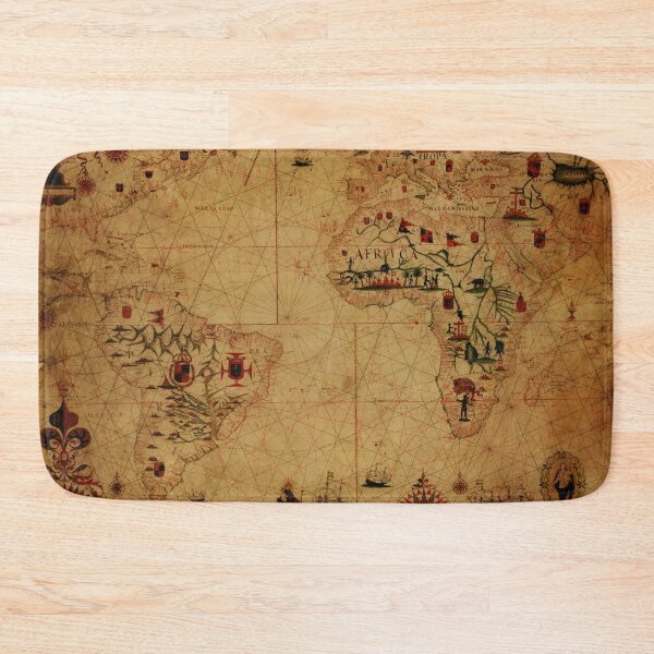 Item preview, Portolan Chart of the Atlantic Ocean and adjacent continents (1633) designed and sold by allhistory.