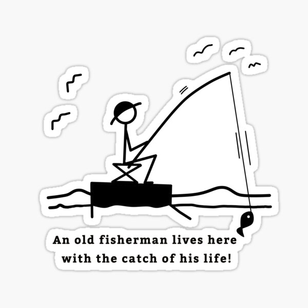Item preview, Stickman/Lucky fisherman best catch designed and sold by LotusCreations.