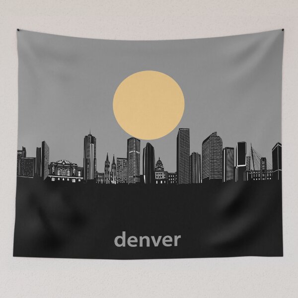 Item preview, denver skyline minimal designed and sold by BekimART2.