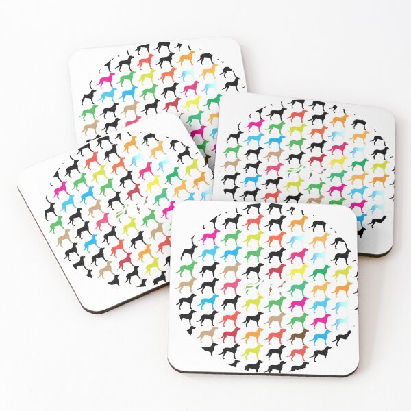 Item preview, Geometric Triangles and circles With Colorful dogs in a Seamless Pattern, the perfect gift designed and sold by amrmab.