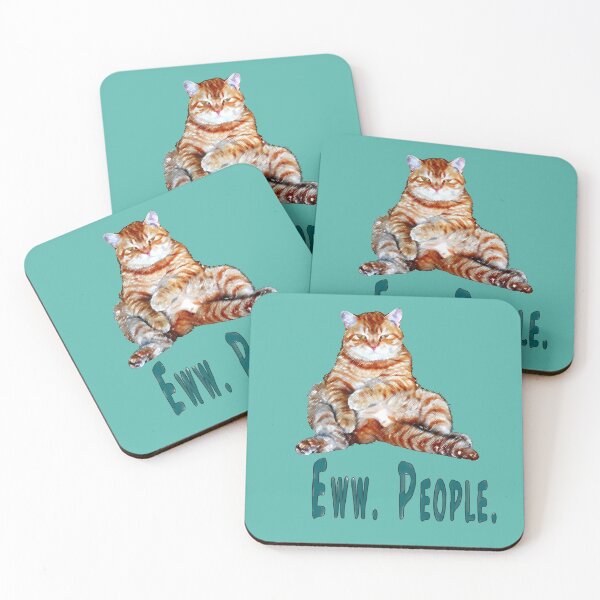 Item preview, Ew people, Eww people, Ewww people.  Funny cat, lazy cat design designed and sold by Healthy-Sarcasm.