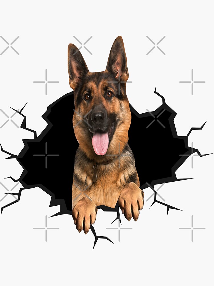 Sticker for Sale mit Deutscher Schäferhund 3D Aufkleber
