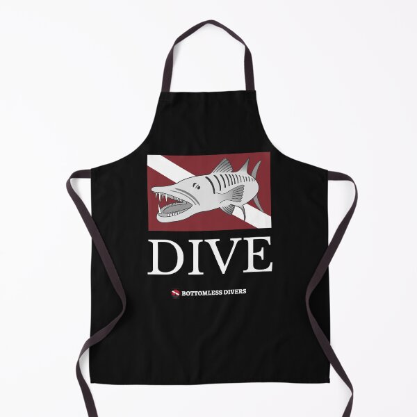 Item preview, Silver Barracuda with Dive Flag and White Font designed and sold by BottomlessDiver.