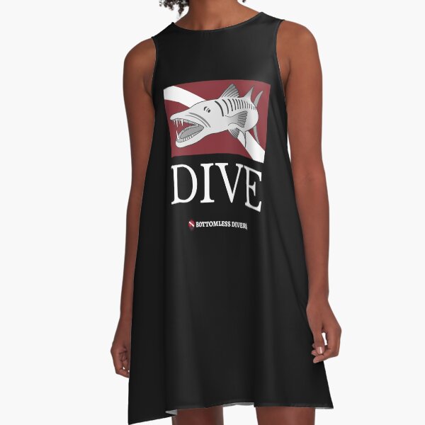 Item preview, Silver Barracuda with Dive Flag and White Font designed and sold by BottomlessDiver.