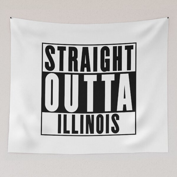 Item preview, Straight Outta Illinois designed and sold by RandomStuffShop.