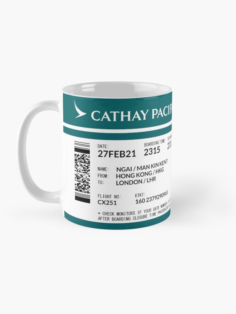 Alternate view of Boarding Pass 4000x1660 PDG Mug