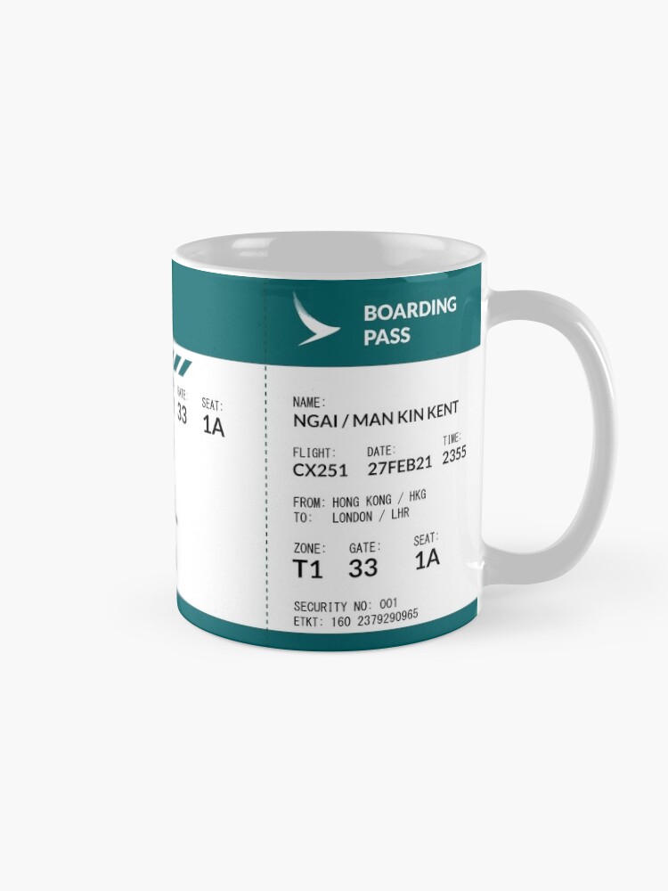 Alternate view of Boarding Pass 4000x1660 PDG Mug