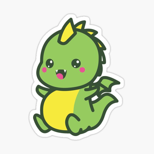 Moriah Elizabeth Kawaii Cute Baby Dragon Sticker By Rb Store Redbubble