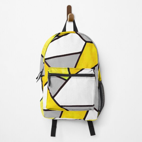 Item preview, Stained Glass Geometric Pattern in Yellow and Grey designed and sold by Harriet Linton.