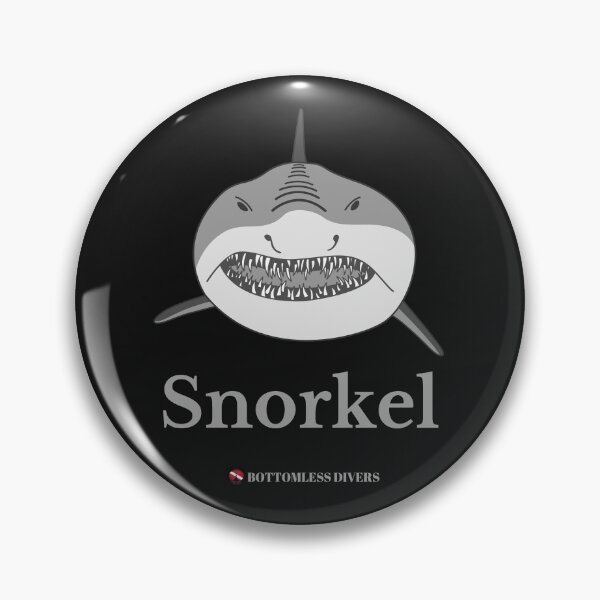 Item preview, Snorkel Mako Shark Face with Grey Font designed and sold by BottomlessDiver.