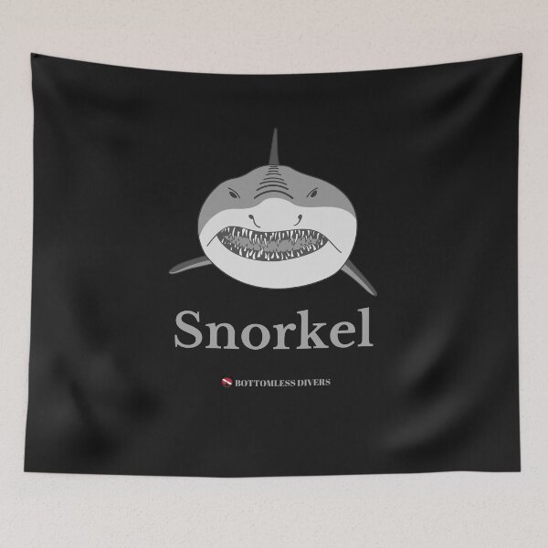 Item preview, Snorkel Mako Shark Face with Grey Font designed and sold by BottomlessDiver.