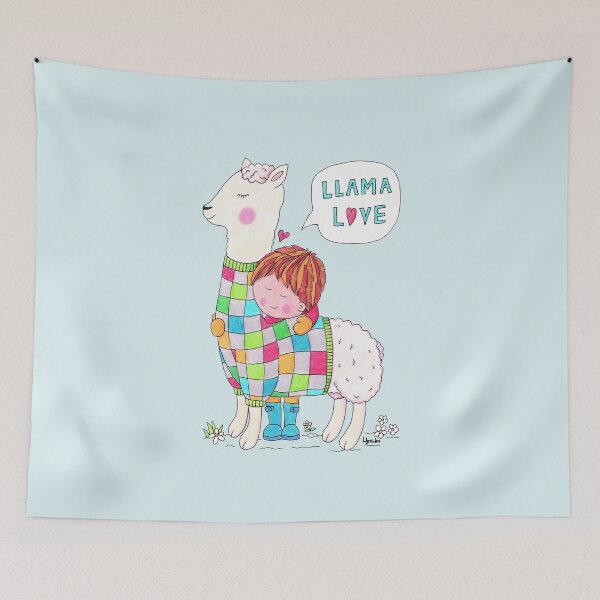 Item preview, Llama Love designed and sold by LouiseFranksArt.