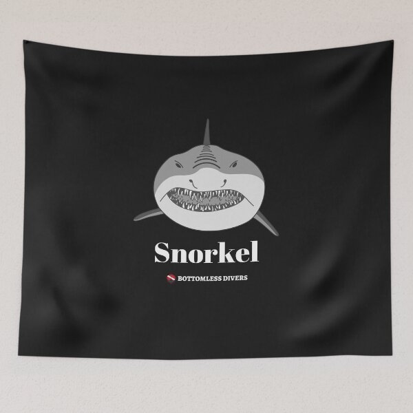 Item preview, Snorkel Mako Shark with White Font designed and sold by BottomlessDiver.