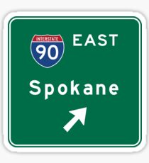 Spokane, Road Sign, Washington Sticker