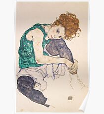 Egon Schiele - Seated Woman with Legs Drawn Up Adele Herms 1917 Poster