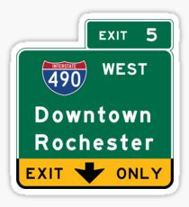 Rochester, Road Sign, New York Sticker