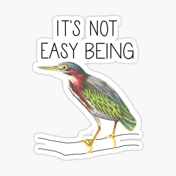 Item preview, It's Not Easy Being Green (Green Heron) designed and sold by LauraWolfArtist.