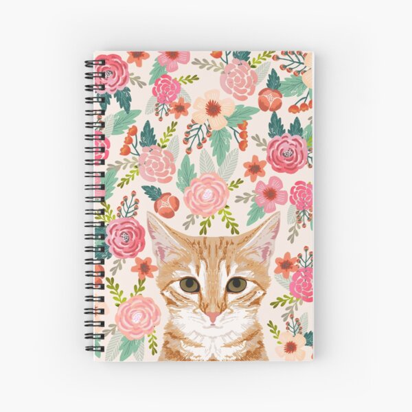 Aperçu de l'œuvre Chat tigré fleurs printemps mignon girly cat lady cadeaux orange tabby chat propriétaires créée et vendue par PetFriendly.