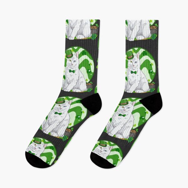 Item preview, Turkish Angora Cat Irish Leprechaun St. Patricks Day  designed and sold by Nosek1ng.