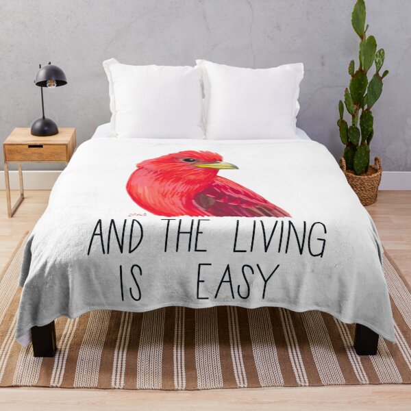 Item preview, Summer Tanager and the Living is Easy designed and sold by LauraWolfArtist.