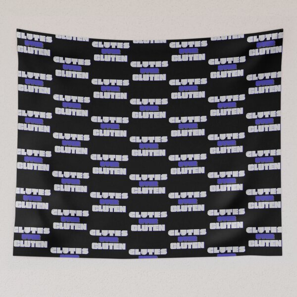 Item preview, Glutes Over Gluten - Grey/Blue designed and sold by miTeless seDign.