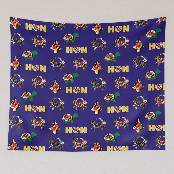 Item preview, Maryland State Flag Christmas Tree Banner Baltimore Hon Turtle Heart designed and sold by Draculaura2009.