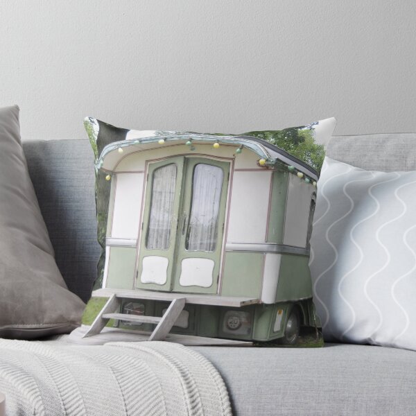 Item preview, Green Gypsy Caravan at Parkkaffee, Belgium designed and sold by wineandwords.