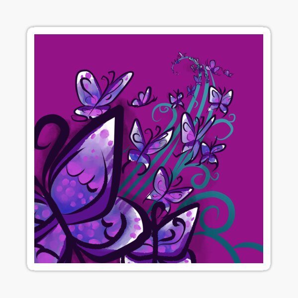 Butterfly Swirls Sticker
