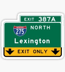 Lexington, Road Sign, Kentucky Sticker
