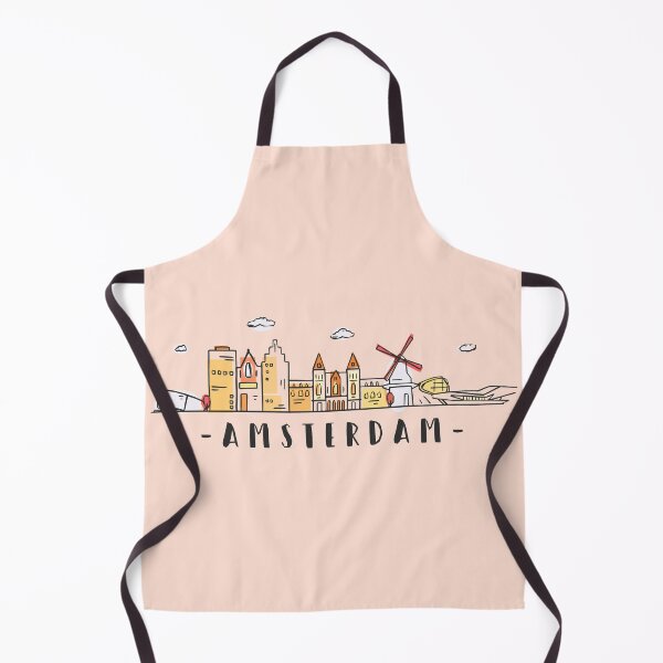 Item preview, Amsterdam Skyline Netherlands Colored Hand Drawn Style designed and sold by RajaGraphica.