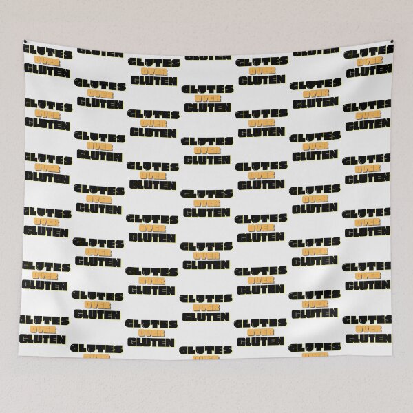 Item preview, Glutes Over Gluten - Black/Orange designed and sold by miTeless seDign.
