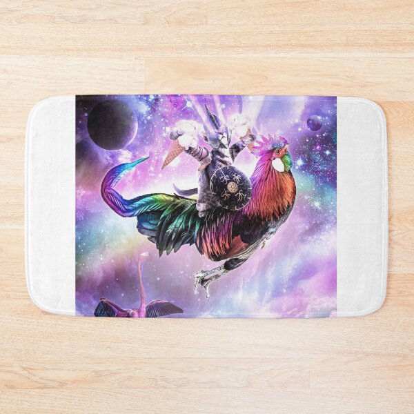 Item preview, Laser Warrior Space Cat On Chicken Eating Ice Cream designed and sold by SkylerJHill.