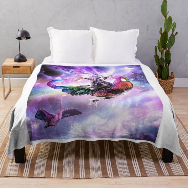 Item preview, Laser Warrior Space Cat On Chicken Eating Ice Cream designed and sold by SkylerJHill.