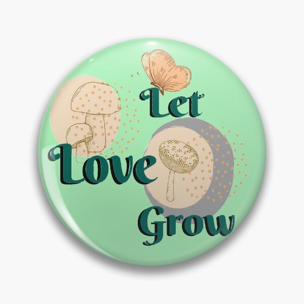 Item preview, Boho Let Love Grow Modern Aesthetic Mushrooms Lettering designed and sold by kestrada2906.