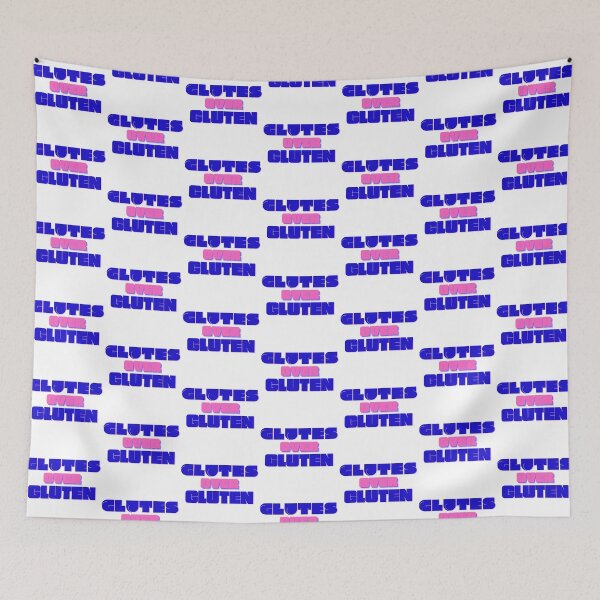 Item preview, Glutes Over Gluten - Blue/Pink designed and sold by miTeless seDign.