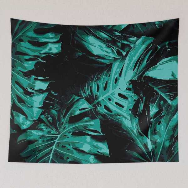 Item preview, Monstera pattern, Teal Monstera Leaves designed and sold by patternme.