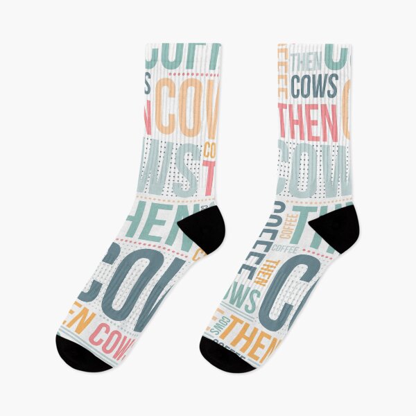 Item preview, coffee then cows typography pattern designed and sold by NajoFashions.