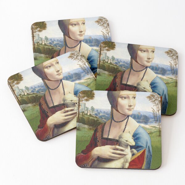 Item preview, Lady with an Ermine - With Background (Portrait of Cecilia Gallerani) designed and sold by brushandframes.