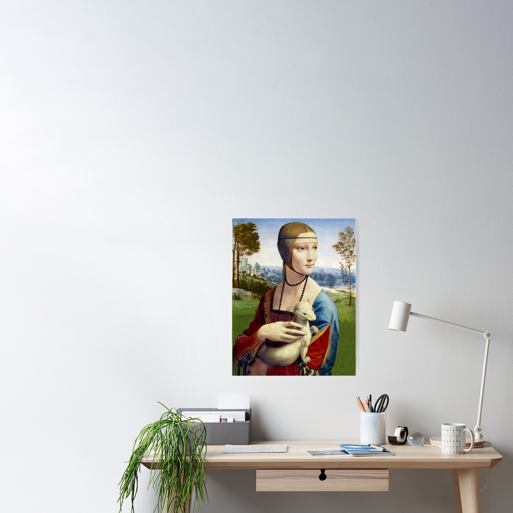 Hintergrund einem Cecilia mit Redbubble Hermelin Poster \