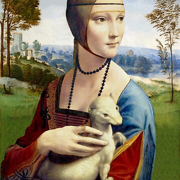 Artwork thumbnail, Lady with an Ermine - With Background (Portrait of Cecilia Gallerani) by brushandframes